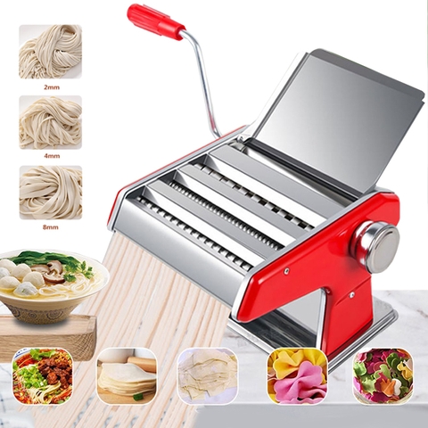 Máy làm mỳ sợi, máy cán bột 3 lưỡi dao làm mì tươi, vỏ bánh đa năng