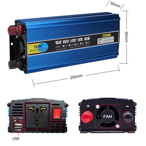 Bộ đổi nguồn điện 24V lên 220V kích điện Inverter 2000W