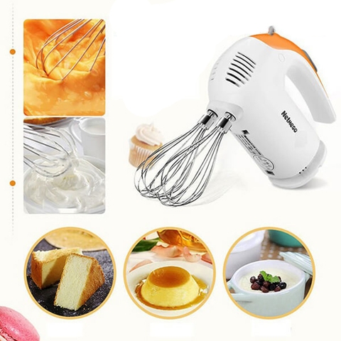 Máy đánh trứng cầm tay Netmego N38D công suất 300W kèm 3 bộ que đánh