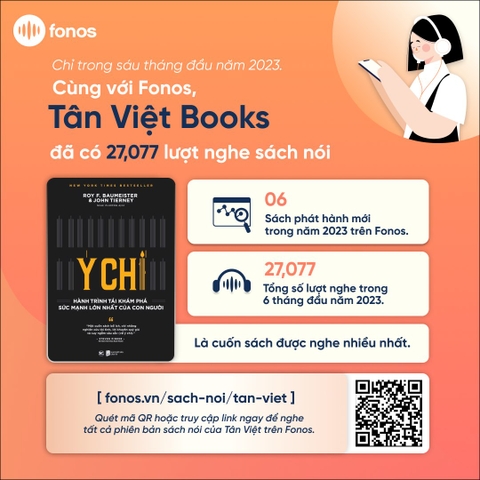 27,077 lượt nghe sách nói của Tân Việt Books trên Fonos nửa đầu năm 2023