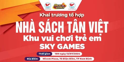 Sắp khai trương Nhà sách Tân Việt - Micom Plaza Nam Định