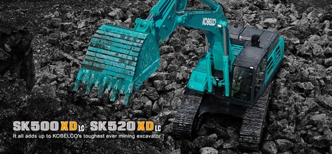 Máy xúc đào Kobelco SK500XDLC-10 công trường