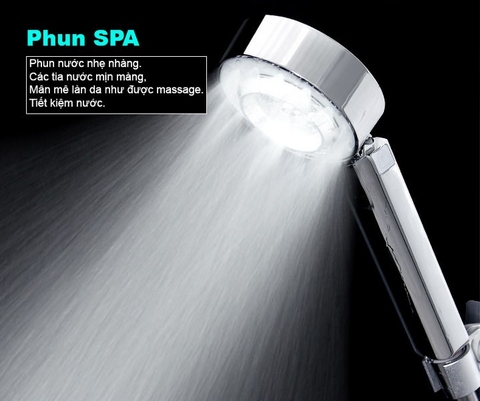 Đầu sen tắm 5 Thông minh 2 chế độ nước + Có khoang chứa Sữa tắm, Thảo dược, Thuốc ... (Kiểu mới)