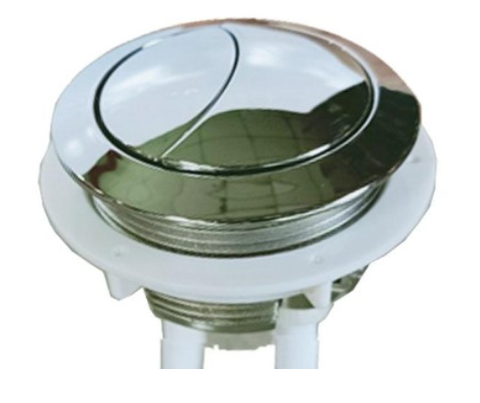NHN003-Nút 2 nhấn tròn lớn, Mạ Crom, D55mm