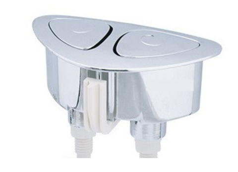 NHN005-Nút 2 nhấn tam giác, Mạ Crom, 77x35mm