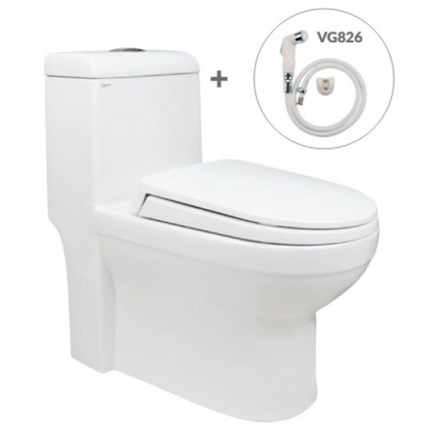 Bồn Cầu Viglacera V41 Nắp Êm V86 + Vòi Xịt VG826