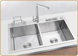 H22C81_Chậu rửa bát Inox công nghệ đúc-H8245, 2 hố, cân 2.0, Cài dao thớt.