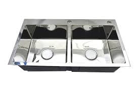 CRB049_Chậu rửa bát Inox công nghệ đúc-H22C412, 2 hố, cân 2.0, đánh bóng, C412