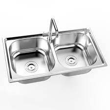 DAP2201_Chậu rửa bát Inox công nghệ dập,  2 hố, KT:78-43
