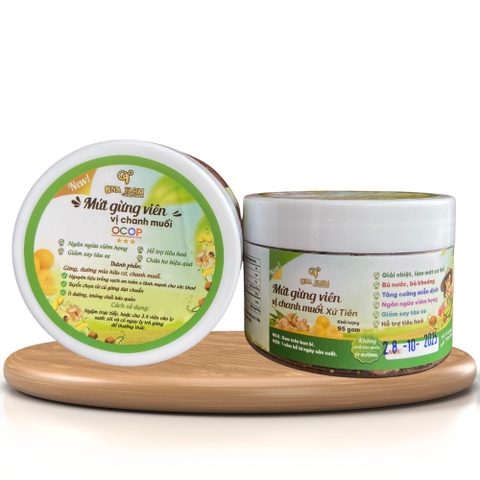 Mứt Gừng Viên Vị Chanh Muối QNaFarm