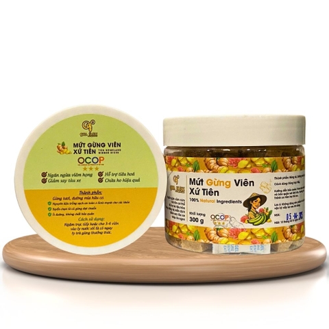 Mứt Gừng Viên Xứ Tiên QNaFarm 95g/300g/500g