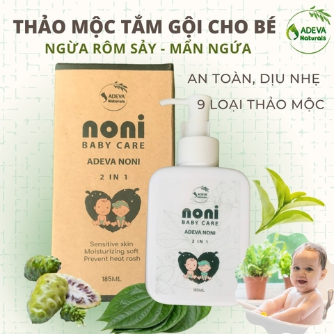 Thảo Dược Tắm Bé ngừa rôm sảy Adeva Noni Baby Care 185ml