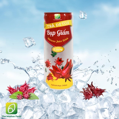 Lốc 6 lon Trà Detox Bụp Giấm The Moshav Farm