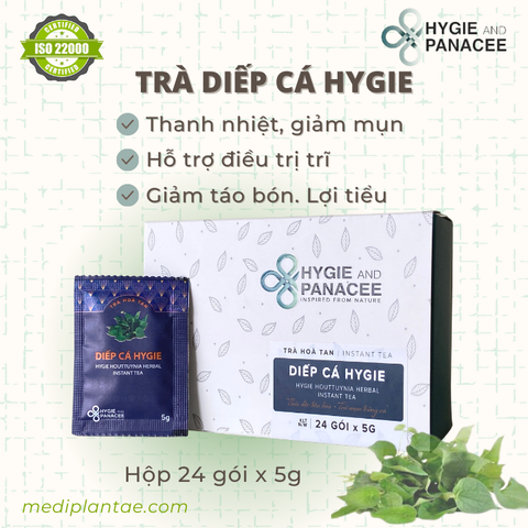 Trà Diếp Cá Hòa Tan Hygie & Panacee Hộp 24 gói x 5g