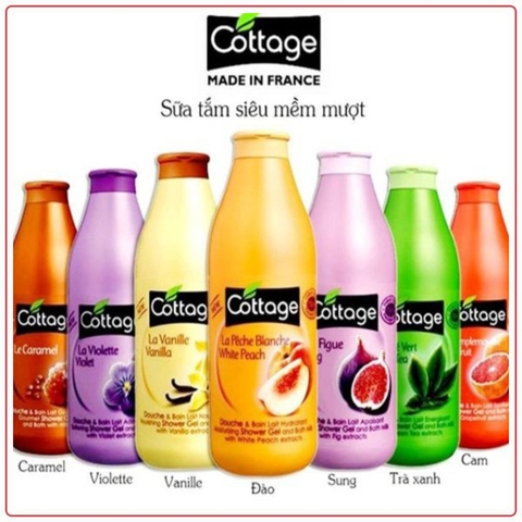 Sữa Tắm Cottage 750ML Pháp - Sữa tắm dưỡng da