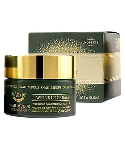Kem Dưỡng Da Ốc Sên 3W Clinic Snail Mucus Wrinkle Cream