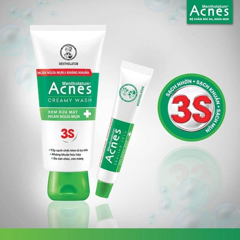 Kem Rửa Mặt Acnes Giúp Ngừa Mụn 50g Creamy Wash