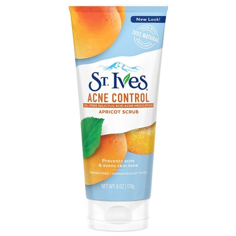 Sữa Rửa Mặt Tẩy Tế Bào Chết Quả Mơ Ngừa Mụn St.Ives 170g Blemish Control Apricot Scrub