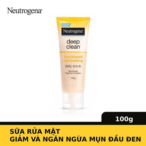 Sữa Rửa Mặt Neutrogena Ngăn Ngừa Mụn Đầu Đen 100g Blackhead Eliminating Scrub