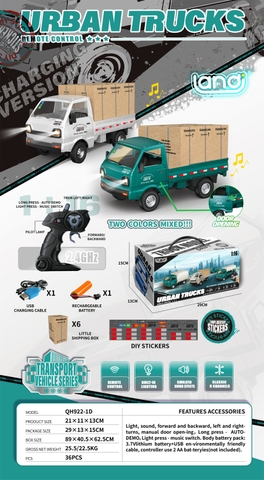 Đồ Chơi Xe Ô tô Điều Khiển Từ Xa 6 Kênh Mini Truck - SKU: DK-QH922-1D ( VAT 009-02-100)