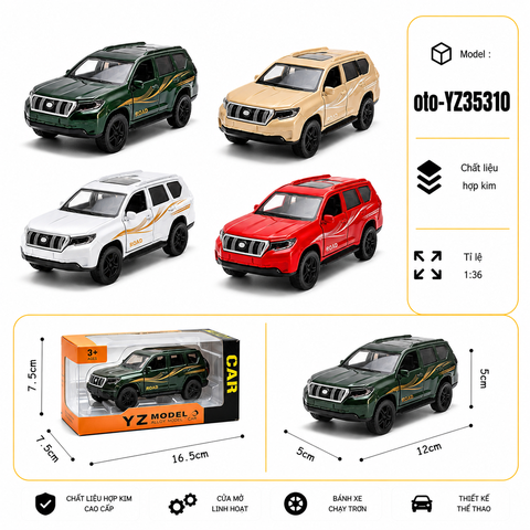 Xe thể thao nhiều màu sắc chất liệu hợp kim , tỉ lệ 1:36 : SKU : oto-YZ35310 ( Vat : 103-01-35 )