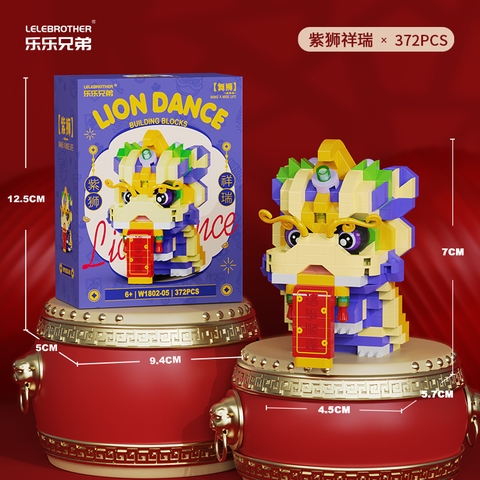 Bộ lắp ghép lân sư tử 372pcs. SKU: LG-W1802-05 ( VAT 001-16-11 ) K134-T2-S13