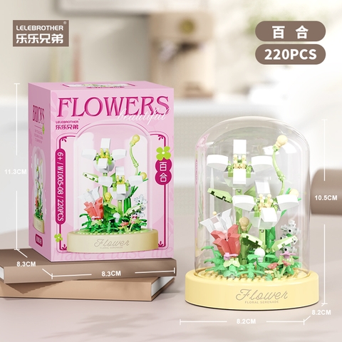 Bộ Đồ Chơi Lắp Ghép Hoa Ly 220pcs. SKU: LG-W1005-08 ( VAT 001-06-11 ) - K108-T2-S2