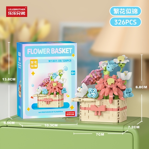 Bộ đồ chơi lắp ghép chậu hoa 326pcs. SKU: LG-W1801-08 ( VAT 001-06-11 ) - K117-T2-S8