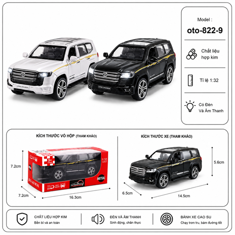 Xe thể thao nhiều màu sắc chất liệu hợp kim , tỉ lệ 1:32 : SKU : oto-822-9 ( Vat : 103-01-70 )