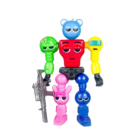 Mô Hình Robot Đầu Xanh Lắp Ghép Ngộ Nghĩnh - Cao : 18cm Nặng 182gr - No Box - K32-T2-S10