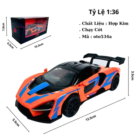 Mô Hình Xe Đua Cam Vạch Xanh tỉ lệ 1:36 Hợp kim có thể mở cửa - bánh sau chạy cót - Dài 12.5cm - rộng 5.5cm - cao 3.5cm - nặng : 300gram - FULL BOX : box màu SKU : oto534a - K53-T3-S1