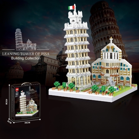 Đồ Chơi Lắp Ghép Tháp Nghiêng Pisa - 2680 hạt - Full Box - SKU : LG-32083