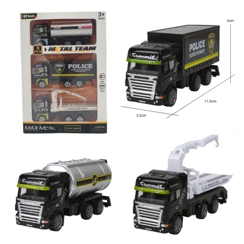 Mô Hình 3 xe Oto Police hợp kim , tỉ lệ 1:64 - Dài 11.5cm - rộng 3.2cm - cao 5cm- SKU : oto-CF17-S4 - ( Vat : 003-03-50 )