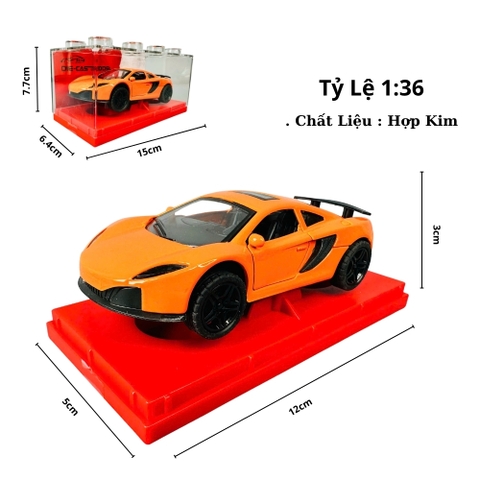 Mô Hình Xe đua cam tỉ lệ 1:36 Hợp kim có thể mở cửa - Dài 12cm - rộng 5cm - cao 3cm - nặng : 300gram - FULL BOX : box màu SKU : oto474l -  K55-T3-S6