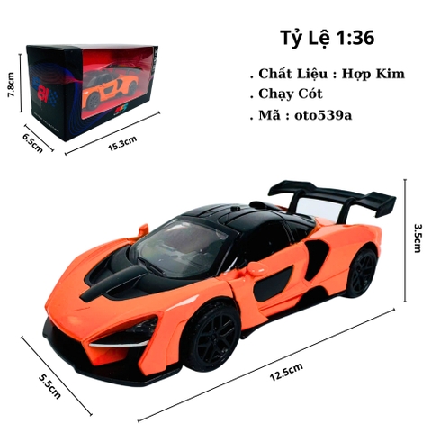 Mô Hình Xe Đua Cam tỉ lệ 1:36 Hợp kim có thể mở cửa - bánh sau chạy cót - Dài 12.5cm - rộng 5.5cm - cao 3.5cm - nặng : 300gram - FULL BOX : box màu SKU : oto539a - K52-T4-S6