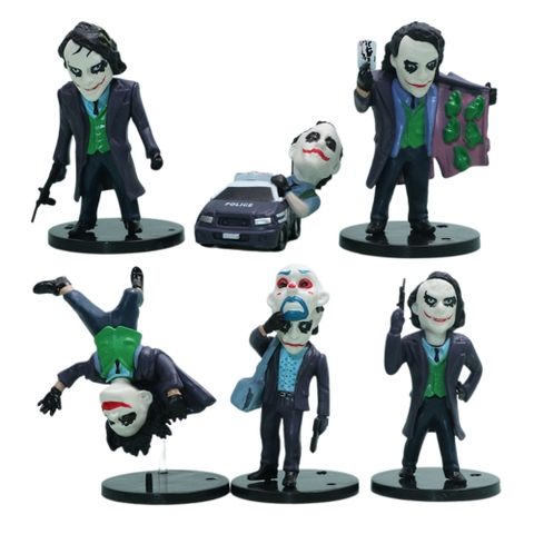 ( Giá 1 con - Bộ 6 con - Đặt Số Lượng 6 ) - Mô Hình bộ bộ 6 joker - Cao 9cm - nặng 200gram - Figure Joker - No Box - (VAT G873-79)