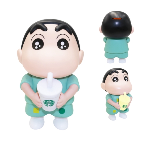 Hàng Rỗng Nhẹ - Mô Hình Em bé Trai uống nước áo xanh dáng đứng Có Led - Cao : 21cm - Nặng 300gram - No Box - (VAT MH001-01) K88-t2-s5