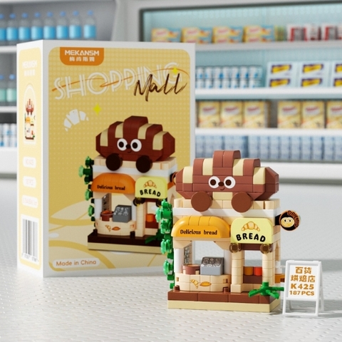 Bộ Lắp Ghép Cửa Hàng Bánh Mỳ - 187 hạt - Full Box - Sku : LG-K425 - ( VAT 001-11-11) - K102-T2-S1