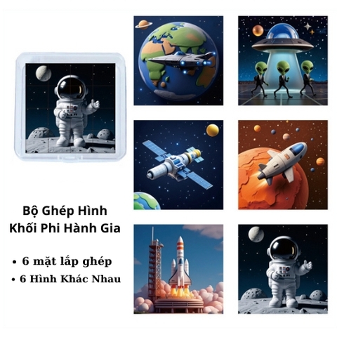 Đồ chơi khối gạch từ tính - Phi Hành Gia . Dài 8cm - cao 8cm - nặng : 100gram - Hộp Nhựa . SKU : ht61 - ( VAT LG001 ) - K80-T1-S8