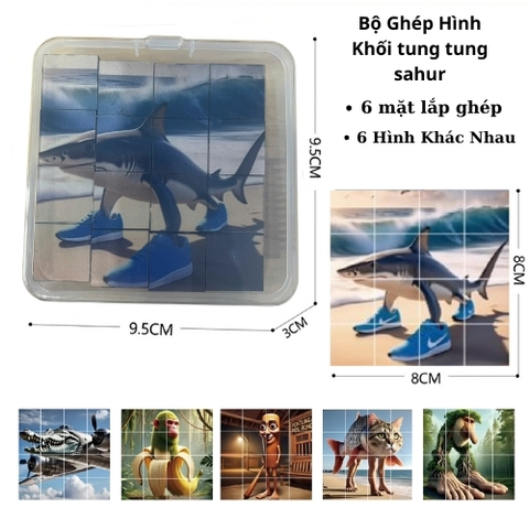 Đồ chơi khối gạch từ tính - tung tung sahur . Dài 8cm - cao 8cm - nặng : 100gram - Hộp Nhựa . SKU : ht55 - ( VAT : LG001 ) - K80-T1-S10