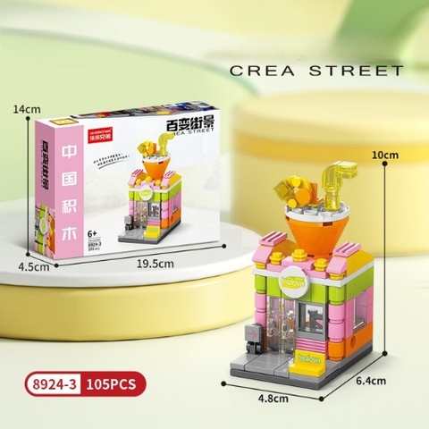 Bộ Đồ Chơi Lắp Ghép Mô Hình Cửa Hàng Trà Sữa - 105pcs - Full Box - Sku : LG-8924-3 ( VAT 001-11-11) K120-T1-S3