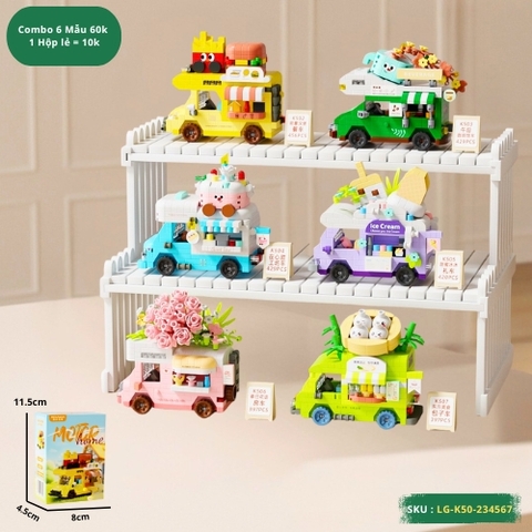 Đồ Chơi Lắp Ghép Combo 6 Mẫu Lego xe cửa hàng ( Combo 6 mẫu Giá 60 / Tính lẻ là 1 Mẫu = 10k ) - Full Box - Sku : LG-K50-234567