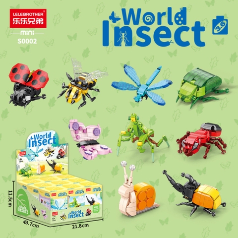 Đồ Chơi Lắp Ghép Lego Tổng Hợp 9 Mẫu Côn Trùng - 62-150 Hạt (Tuỳ Loại) - Full Box - Sku : LG-S0002