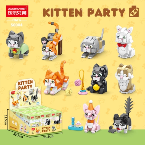 Đồ Chơi Lắp Ghép Lego Tổng Hợp 9 Mẫu Động Vật Mèo Cute - 86-130 Hạt (Tuỳ Loại) - Full Box - Sku : LG-S0004