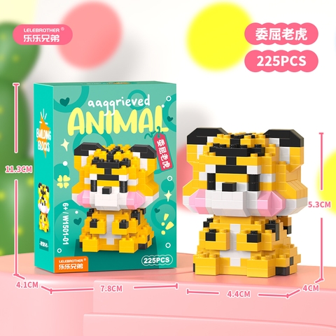 Combo 3 bộ lắp ghép động vật 225pcs. SKU: LG-W1501-01 ( VAT 001-C3-11 ) - K118-T2-S1