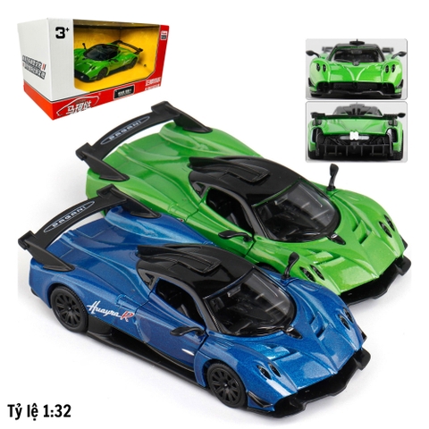 Mô Hình xe pagani tỉ lệ 1:32 Hợp kim có thể mở cửa - bánh sau chạy cót - Dài 12.5cm - rộng 5.8cm - cao 3.6cm - nặng : 500gram - FULL BOX : box màu SKU : 554074 - (VAT: 003-01-50)