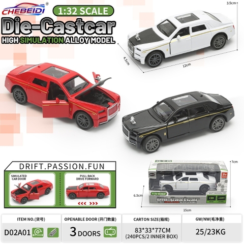 Mô Hình Xe oto Rolls-Royce Phantom 3 Màu , tỉ lệ 1:36 - Dài 12cm - rộng 4.5cm - cao 3.5cm - SKU : oto-YM987525 ( VAT : 003-01-20 )