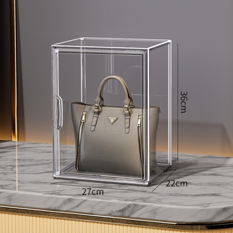 Hộp Meca Trưng Bày Mô Hình Túi Xách Giày – Cao 36cm Dài 27cm Rộng 22cm – Kệ Trưng Bày Trong Suốt Sang Trọng