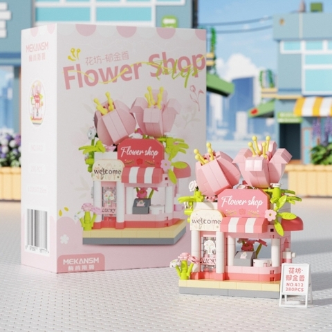 Đồ Chơi Lắp Ghép Lego Cửa Hàng Hoa Hồng Vĩnh Cửu  - 280 hạt - Full Box - Sku : LG-42-06 - K54-T2-S5