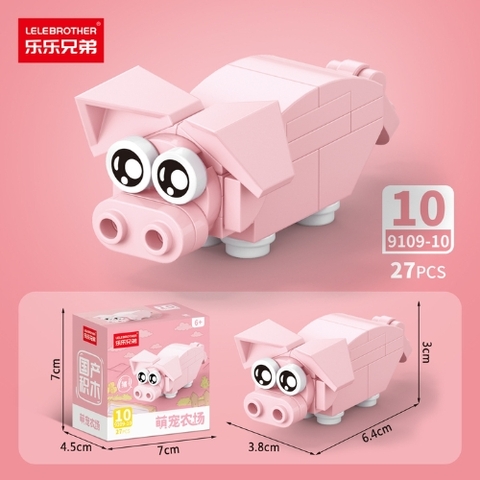 Combo 5 Bộ Lắp Ghép Mô Hình Động Vật 27pcs. SKU: LG-9109-10 ( VAT 001-C5-11 ) - K135-T2-S10